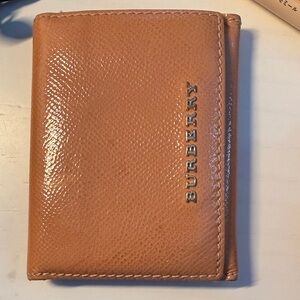 Burberry Light Brown Leather Card Holder